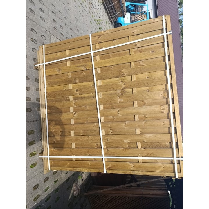 Płot lamelowy Ewa pełny