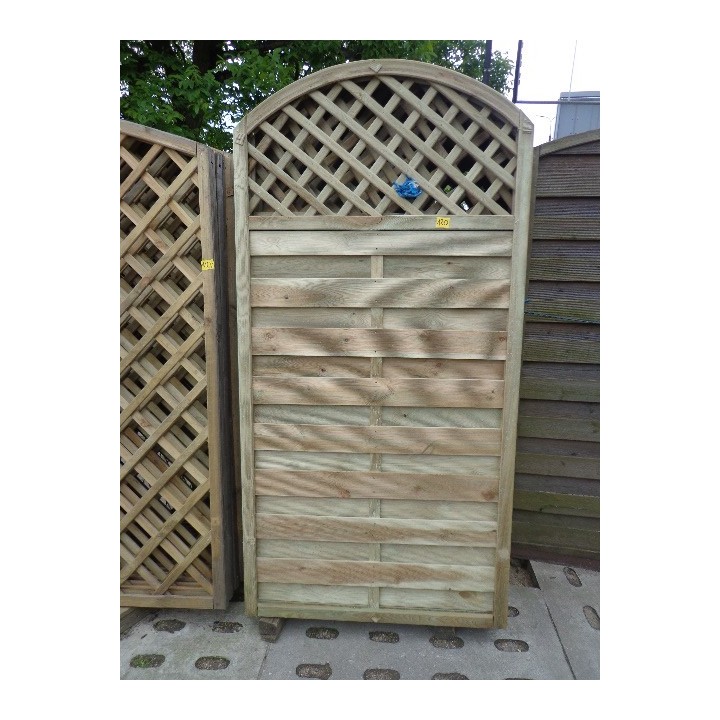 Płot lamelowy Elwira z kratką Dud