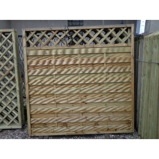 Płot lamelowy Ewa z kratką