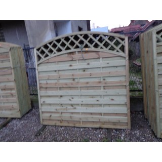 Płot lamelowy "Dwa łuki"