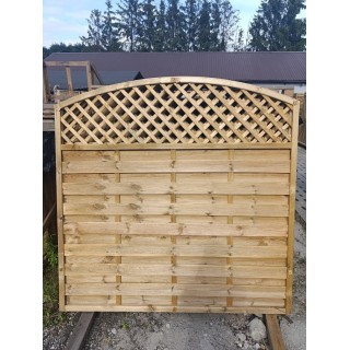 Płot lamelowy Elwira z kratką Dud