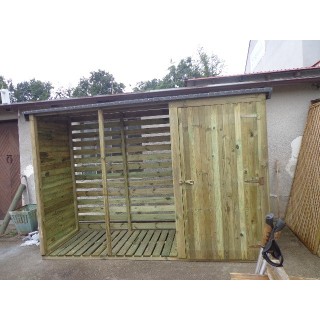 Wiata - drewutnia z schowkiem